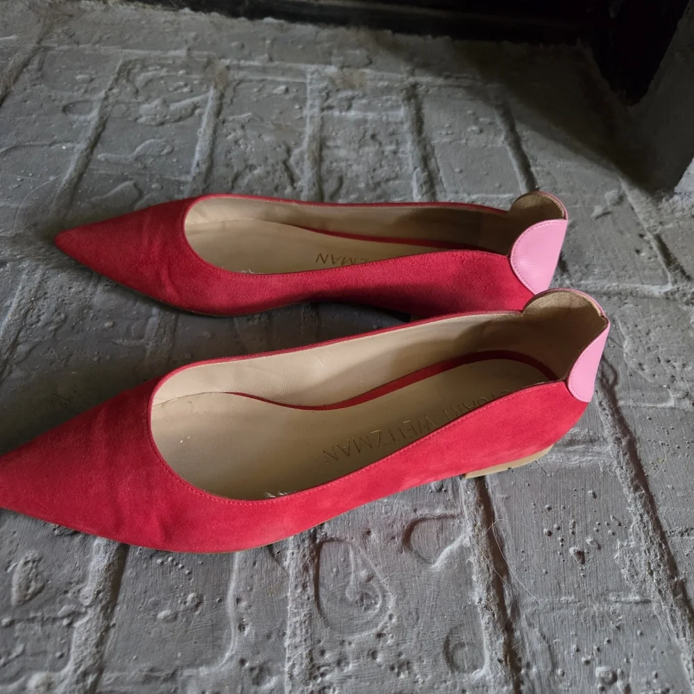 Stuart Weitzman Lovestruck Flats – Sz 7 – Red and Pink - Valentine's Day Special - Picture 3 of 5